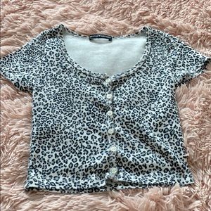brandy melville cheetah print zelly top